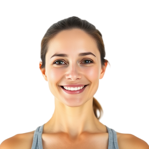 A person smiling to the camera with a white background looking like