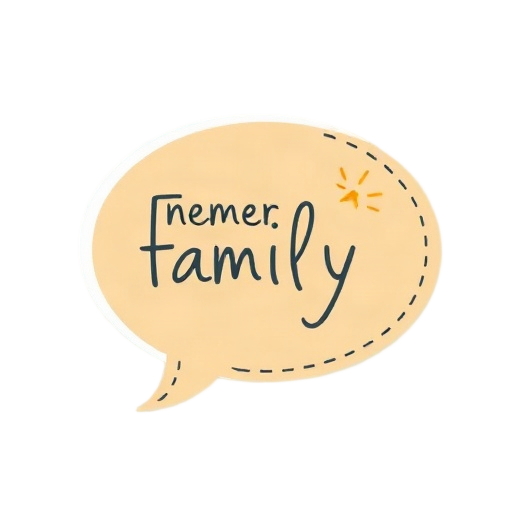 "Family chat bubble" "memory spark" "heart connection" "handwritten questions" "warm dialogue" "simple guide icon"
