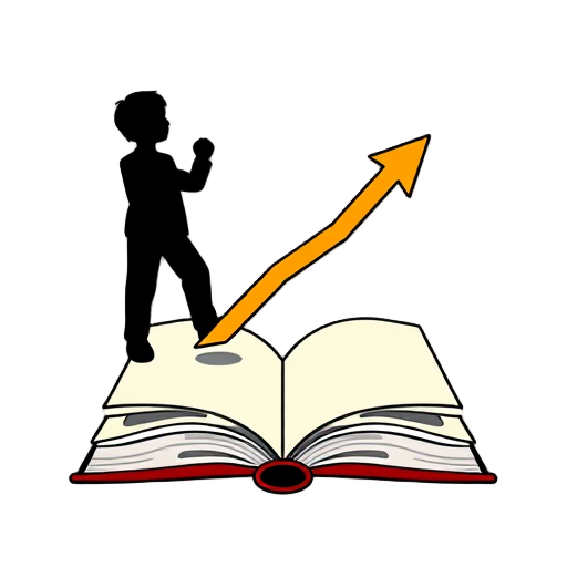 "open book" "small steps" "rising arrow" "target goal" "confident person"