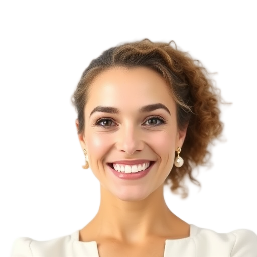 A person smiling to the camera with a white background looking like