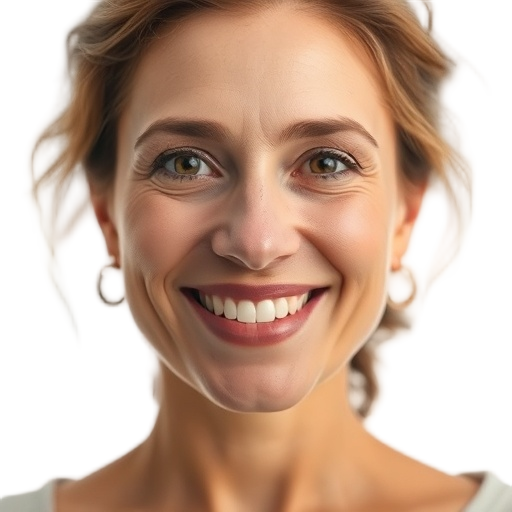 A person smiling to the camera with a white background looking like