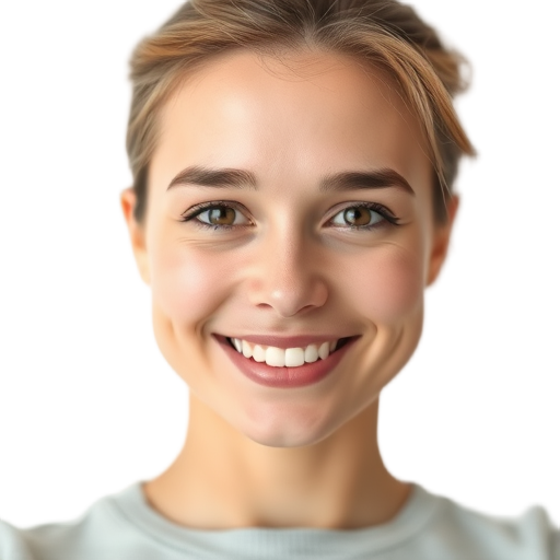 A person smiling to the camera with a white background looking like