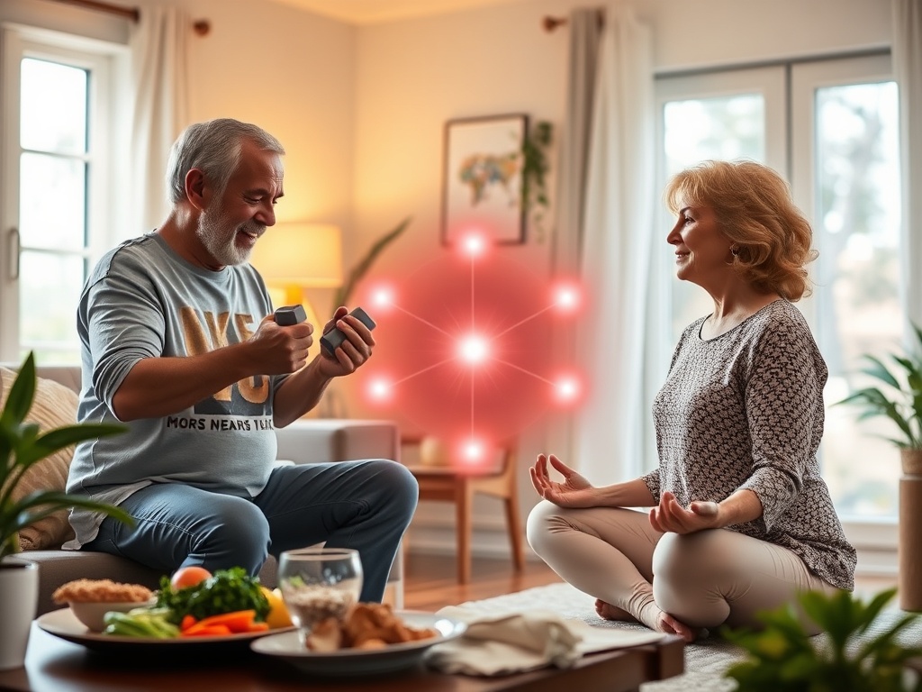 "A vibrant living-room scene for 50-plus adults