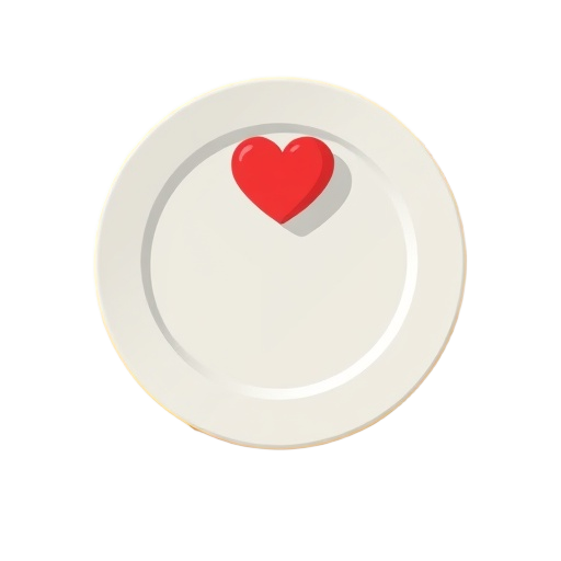Carefully describe an image in great detail that needs to be generate, use quotes to split visual things, "sun" "heart" "plate"