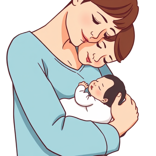 "mother" "nursing" "baby" "comfortable" "position" "calm" "soft colors" "peaceful" "close embrace"