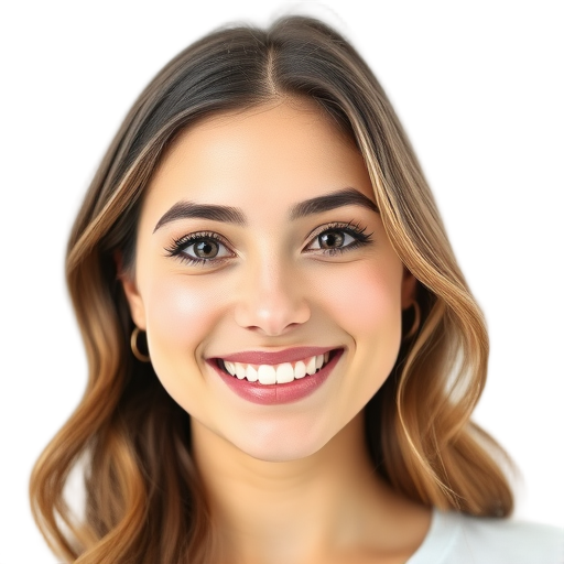 A person smiling to the camera with a white background looking like