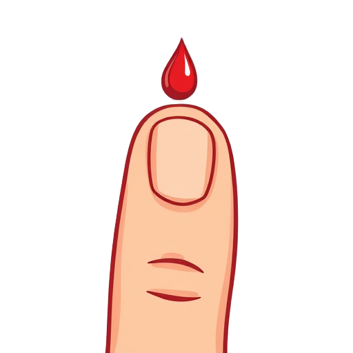 "finger prick" "blood drop" "health report"