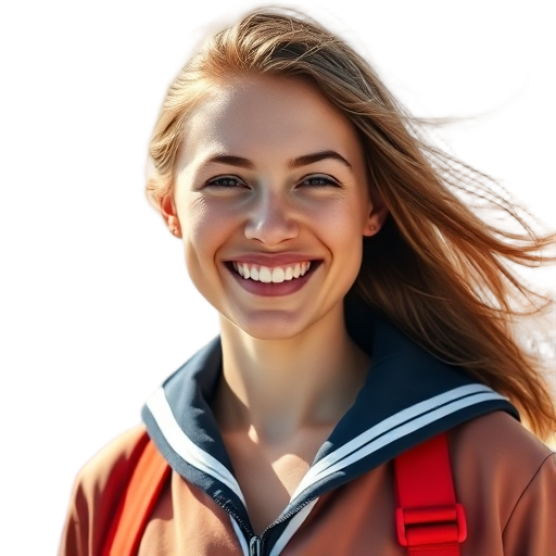 A person smiling to the camera with a white background looking like