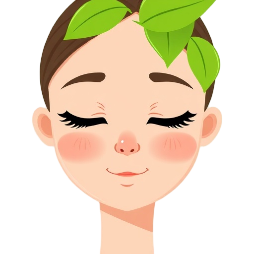 "calm skin" "green leaves" "heart shape"