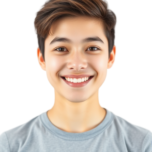 A person smiling to the camera with a white background looking like