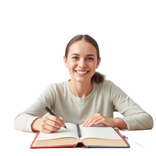 A person smiling to the camera with a white background looking like