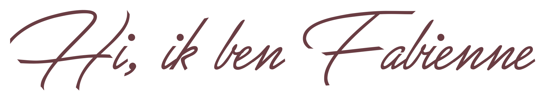 Hi, ik ben Fabienne