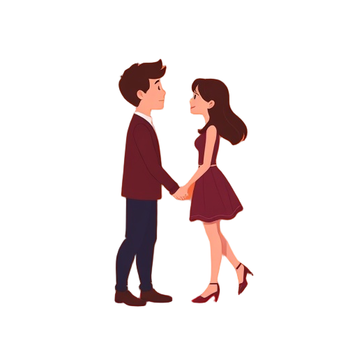 "Liefdestalen icon" in bold heart shapes, two silhouettes holding hands, warm colors, soft shading, minimal details, steps icons nearby, connected lines showing small actions, vibrant gradient background"