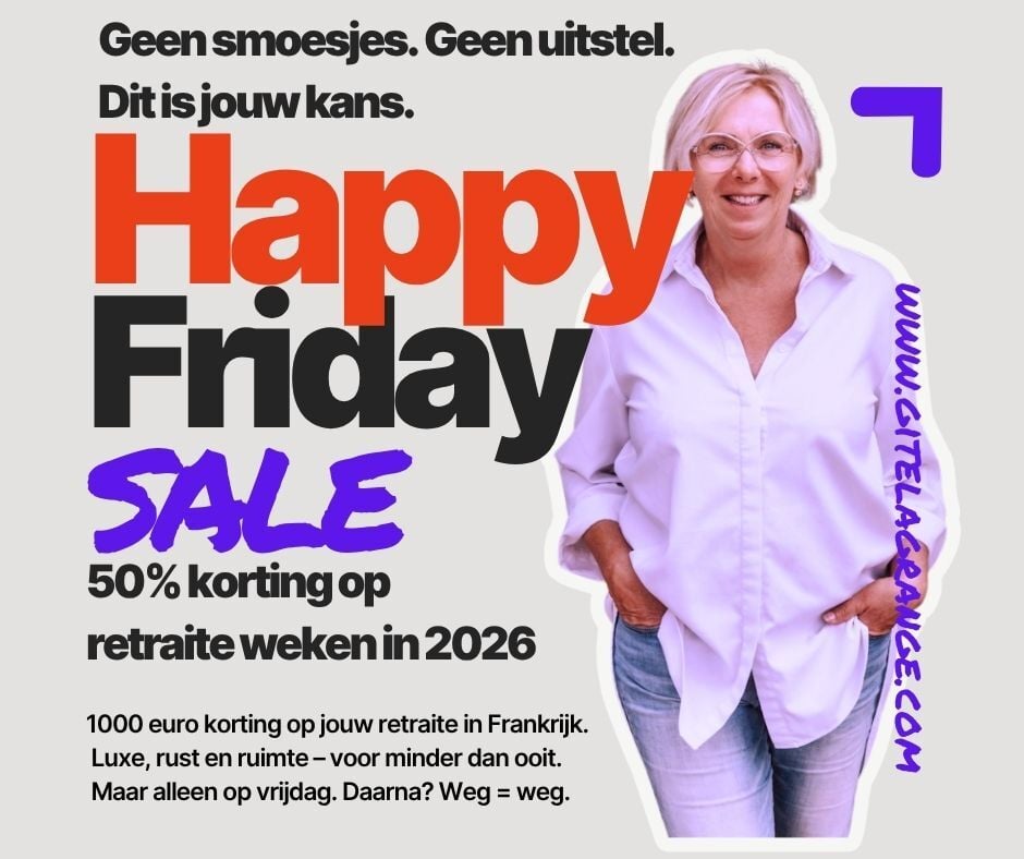 Happy Friday actie | GitelaGrange | Mindfulgenieten-
