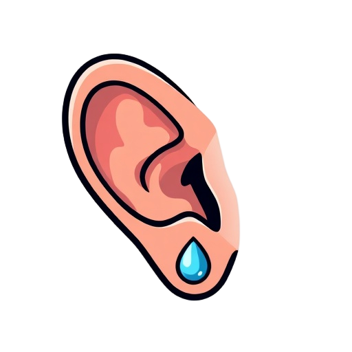 Carefully describe an image in great detail that needs to be generate, use quotes to split visual things. You MAY only use up to 3 words." "ear outline" "piercing drops" "titanium glow"