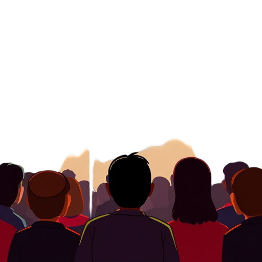 "Confident speaker" "Microphone stand" "Bright spotlight" "Audience silhouette" "Open book" "Speech bubble"