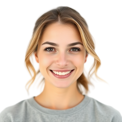 A person smiling to the camera with a white background looking like