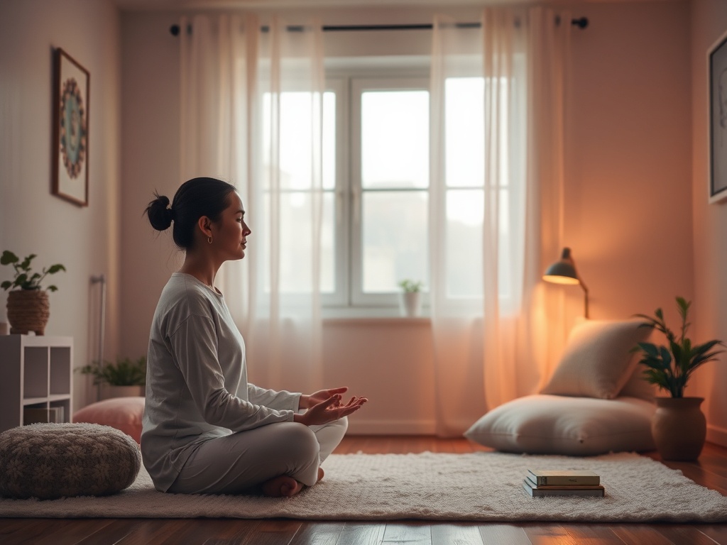 "A tranquil, supportive scene for caregivers