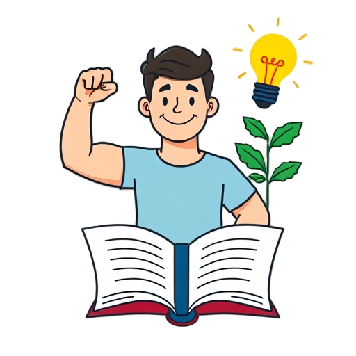 "Strong person" "Bright lightbulb" "Open book" "Helping hand" "Growing plant" "Calm face"