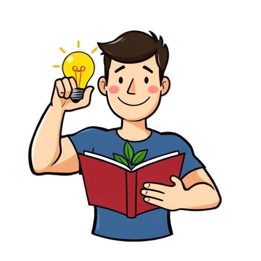 "strong person" "bright lightbulb" "open book" "helping hands" "growing plant" "calm face"