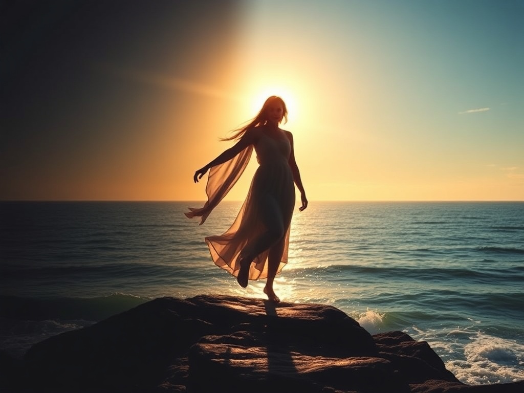 "A powerful, intimate scene showing healing from toxic relationships