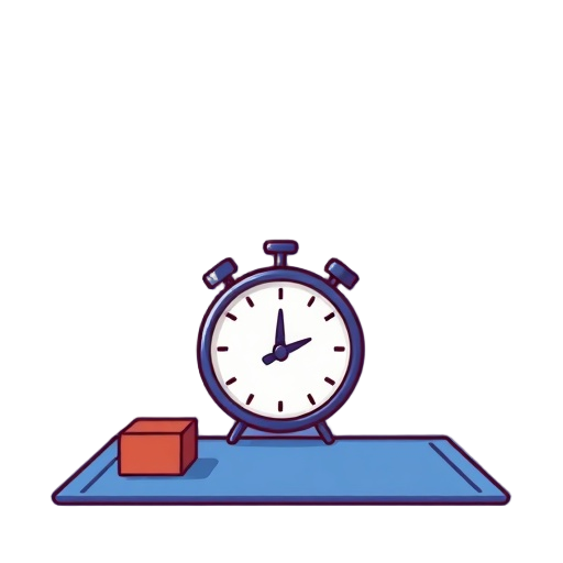 "yoga mat" "yoga block" "clock"