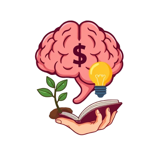 "Brain" "speech bubble" "dollar sign" "growing plant" "open book" "hand holding lightbulb"