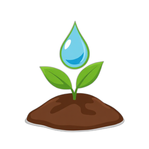 Groene bladeren met een waterdruppel op aarde.