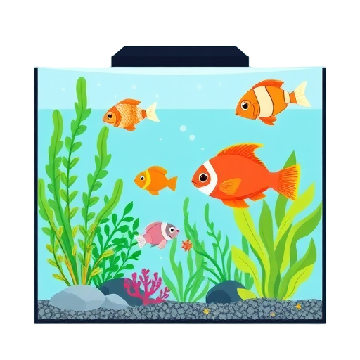 Vibrant aquarium met gezonde vissen en weelderige planten.