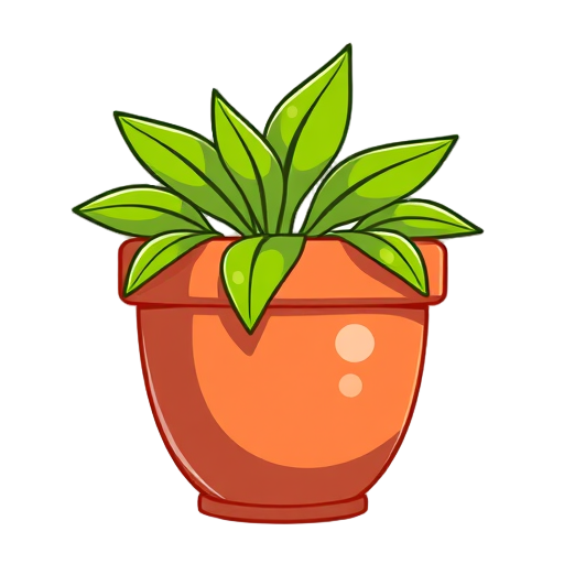 Kleurvolle plantenpot met levendige groene bladeren.