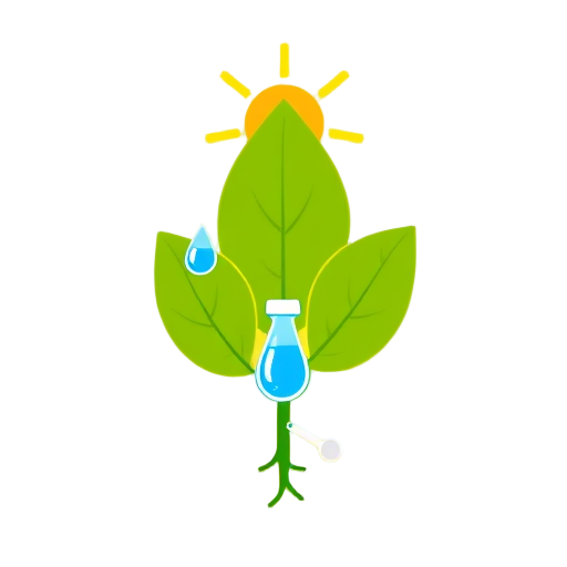 "green leaf" "water drop" "small bottle" "sun rays" "root system" "garden plant" "indoor plant" "measuring spoon"