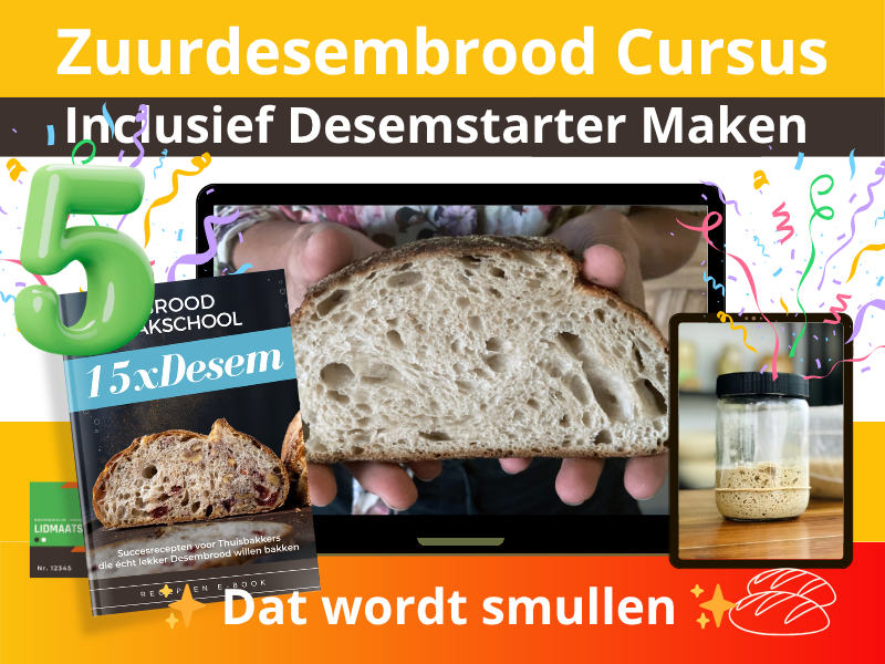 Zuurdesembrood Cursus Jubileumpakket 5 jaar - De Broodbakschool
