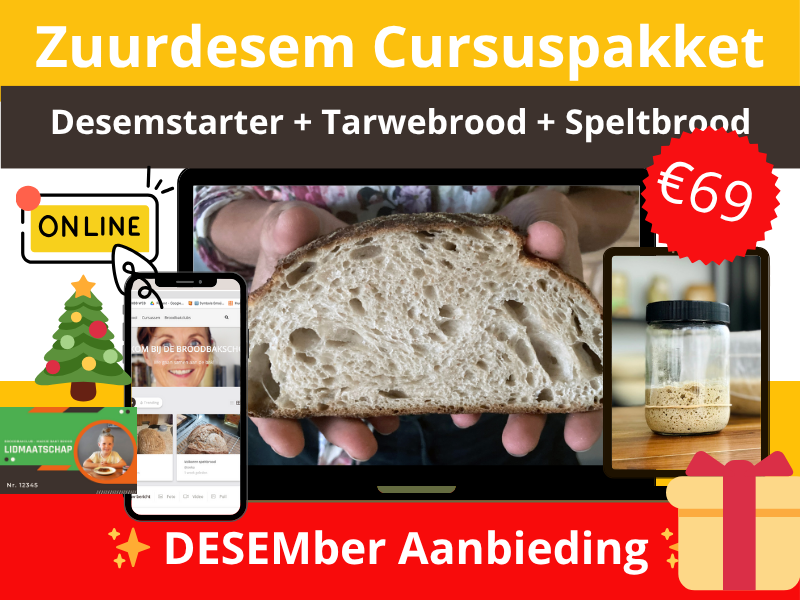 Bak Geweldig Lekker Desembrood - tarwe + spelt - De Broodbakschool
