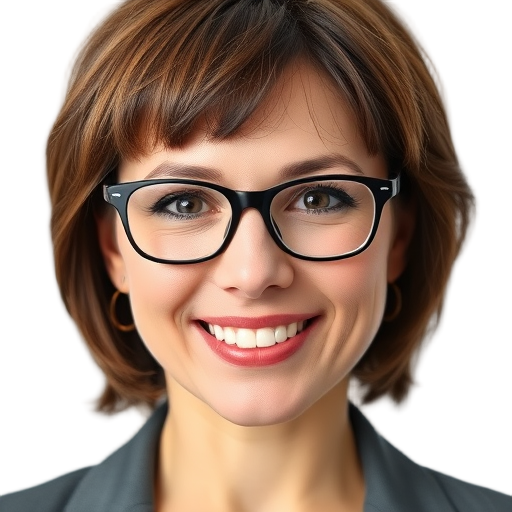 A person smiling to the camera with a white background looking like