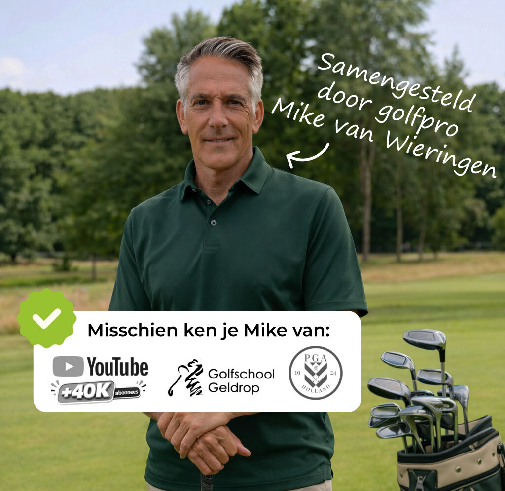 Golfpro Mike van Wieringen, PGA Professional en mede-oprichter van Golfwijzer. Samengesteld trainingsprogramma voor golfers die hun handicap willen verlagen