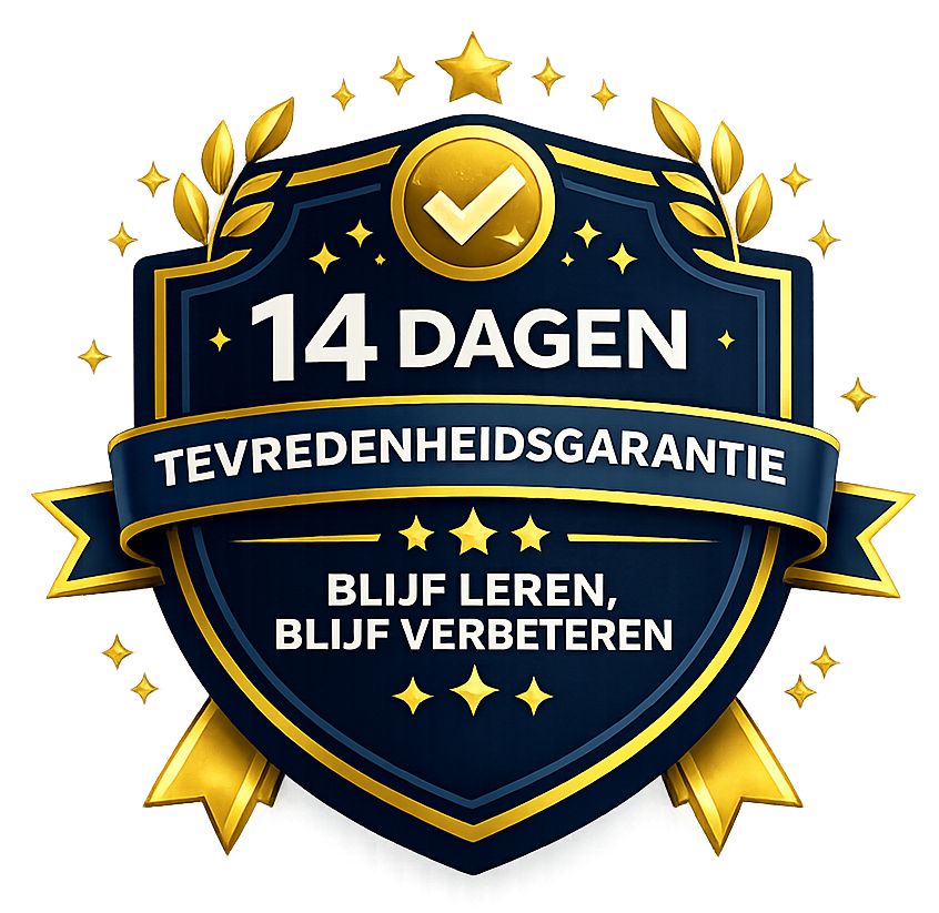 Golfwijzer Plus garantiebadge met 14 dagen niet goed, geld terug garantie.
