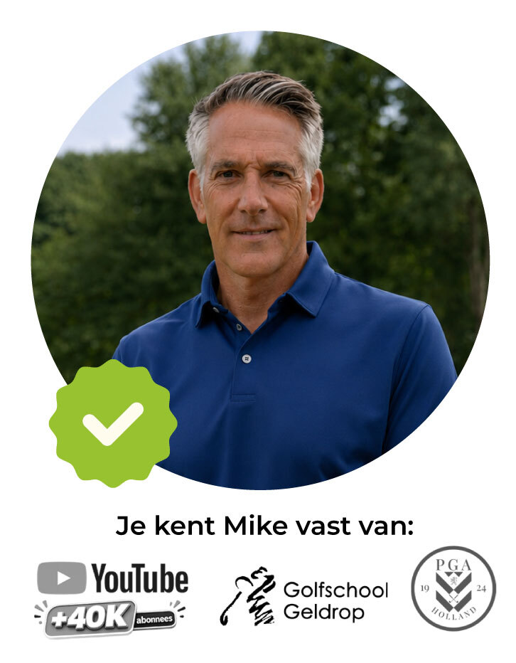 Golfpro Mike van Wieringen, bekend van YouTube, Golfwijzer en Golfschool Geldrop, helpt golfers met praktische videolessen en laat zien hoe je de meest gemaakte golffouten voorkomt.