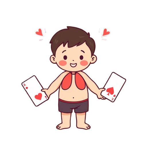 "Three cards" "Child body" "Child head" "Breathing lungs" "Emotion icons" "Playful hands" "Exercise symbols"