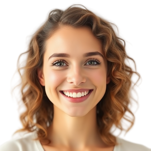 A person smiling to the camera with a white background looking like