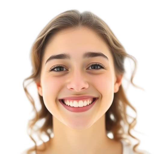 A joyful person smiling warmly to the camera with a soft white background looking like