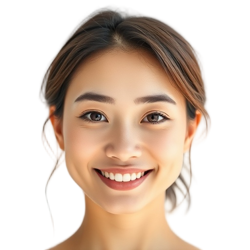 A person smiling to the camera with a white background looking like