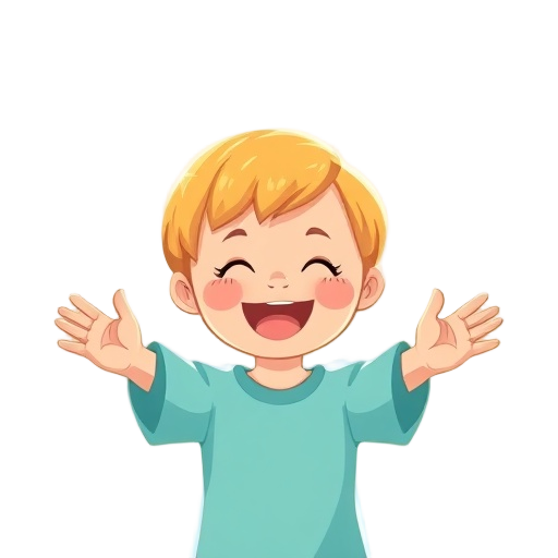 "happy child" "sunshine rays" "open hands" "heart glow" "playful bubbles" "gentle smile" "soft nature" "bright colors" "peaceful sky"