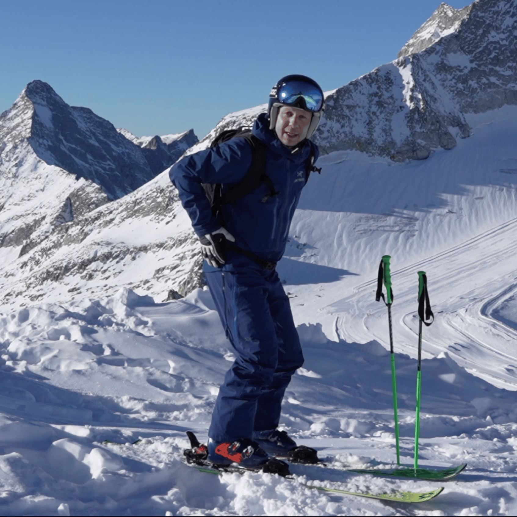 Neem de juiste basishouding op de ski's aan