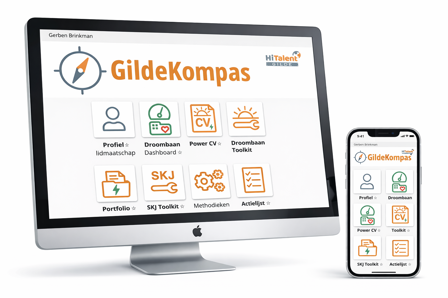 GildeKompas op desktop en mobiel