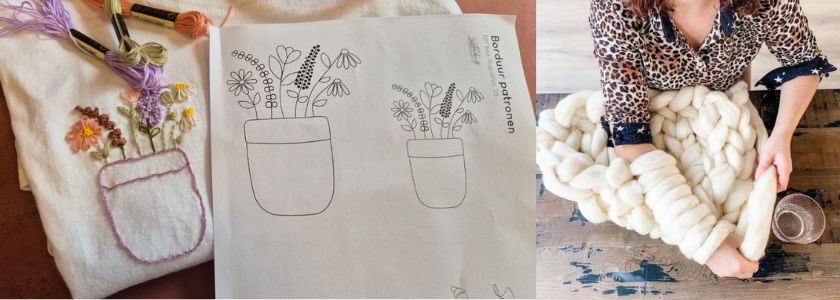 Leer borduren & breien met lontwol