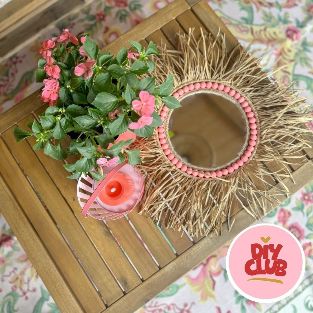 Raffia spiegel maken met de DIY club