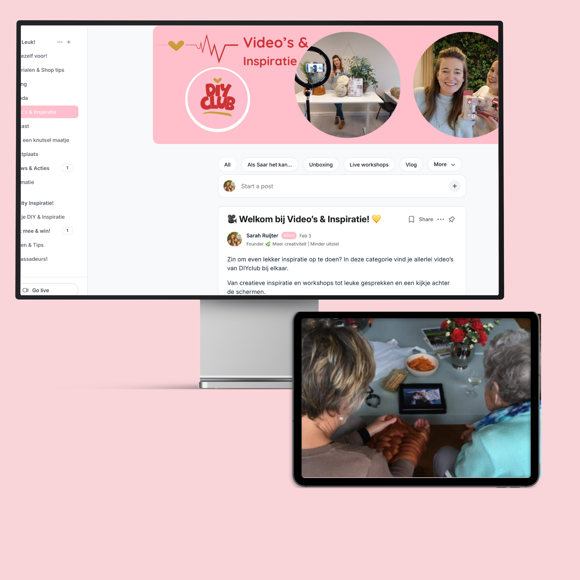 Video's en patronen in de DIYclub