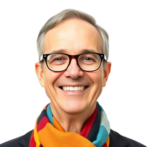 Een glimlachende persoon met een witte achtergrond.