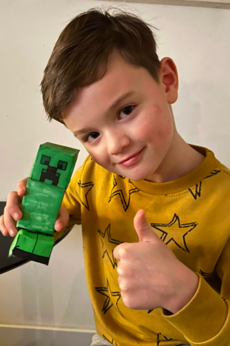 Wow jouw Minecraft Creeper is echt gaaf geworden!