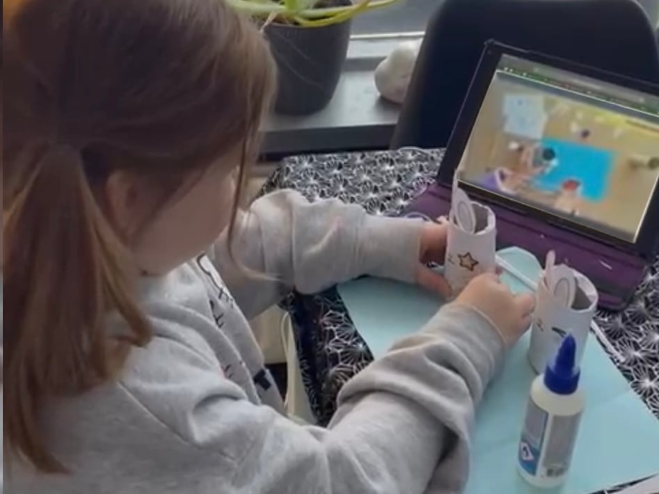 Heel leuk knutselwerkje met wc rolletjes.